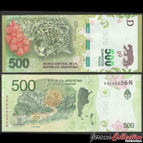 ARGENTINE - Billet de 500 Pesos - Jaguar - 2020 – P365c – JeromeCollection
