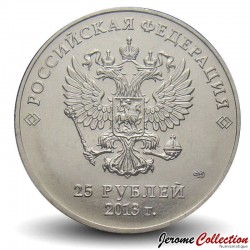 RUSSIE - PIECE de 25 ROUBLES - Mascottes des Jeux paralympiques d'hiver de Sochi [Sous blister] - 2013