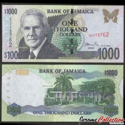 JAMAIQUE - Billet de 1000 Dollars - Michael Manley - 15.1.2008