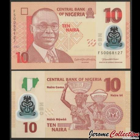 NIGERIA - Billet de 10 Naira - Joueurs de tambours - 2021 – P39l – JeromeCollection