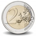 LETTONIE - PIECE de 2 Euros - Espèces menacées — La cigogne noire - 2015