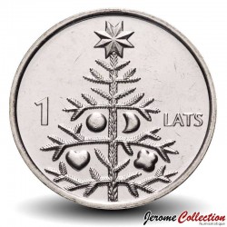LETTONIE - PIECE de 1 Lats - Sapin de Noël - 2009