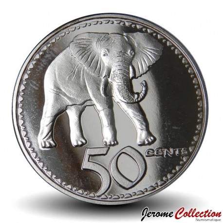 RHODESIE - PIECE de 50 Cents - Eléphant - 2018 – N153905 – JeromeCollection