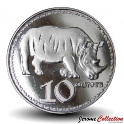 RHODESIE - PIECE de 10 Cents - Rhinocéros - 2018 – N153903 – JeromeCollection