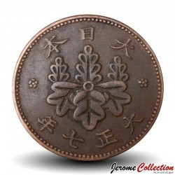 JAPON - PIECE de 1 Sen - Fleur de paulownia - 年七正大 - 1918 – Y42 – JeromeCollection