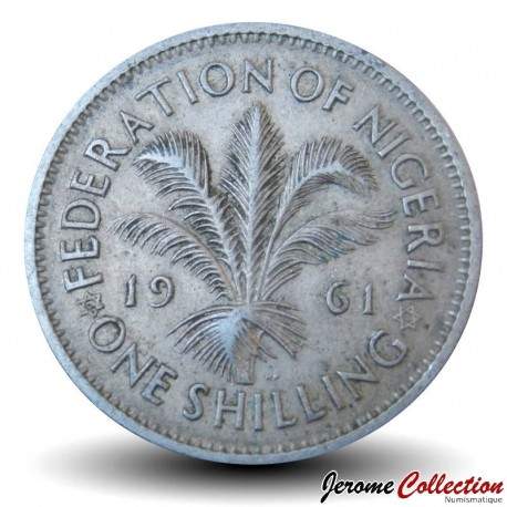 NIGERIA - PIECE de 1 Shilling - Elizabeth II / Palmier - 1961 – Km5 – JeromeCollection