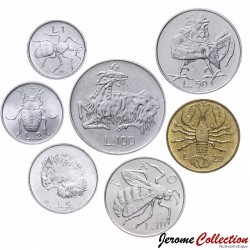SAINT-MARIN - SET / LOT de 7 PIECES de 1 2 5 10 20 50 100 Lires - 1974