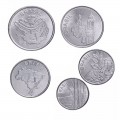 BRESIL - SET / LOT de 5 PIÈCES - 1 5 10 20 50 Cruzeiros - 1981 / 1985 – Km590 591 592 593 594 – JeromeCollection