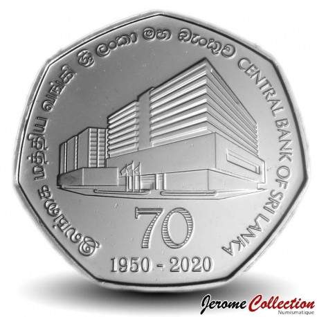 SRI LANKA - PIECE de 20 Roupies - 70e anniversaire de la Banque centrale du Sri Lanka - 2020 – Km226 – JeromeCollection