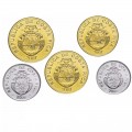 COSTA RICA - SET / LOT de 5 PIECES de 5 10 25 50 100 COLONES - 2007 2008