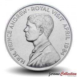 SAINTE-HÉLÈNE - PIECE de 50 Pence - Visite royale du prince Andrew - 1984