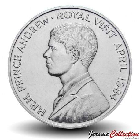 SAINTE-HÉLÈNE - PIECE de 50 Pence - Visite royale du prince Andrew - 1984 – Km13 – JeromeCollection