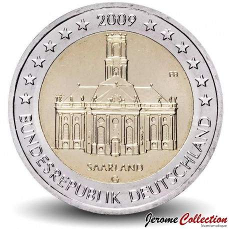 ALLEMAGNE - PIECE de 2 Euros - Le land de la Sarre - G - 2009 – Km276 – JeromeCollection