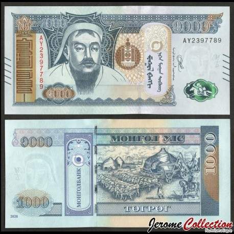 MONGOLIE - Billet de 1000 Tögrög - 2020 – P75a – JeromeCollection