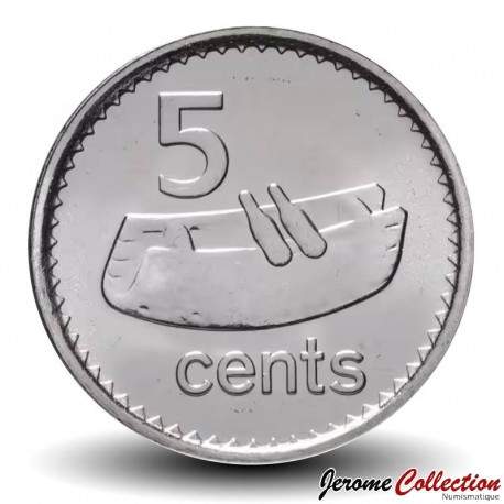 FIDJI - PIECE de 5 Cents - Tambour traditionnel - 2010 – Km119 – JeromeCollection