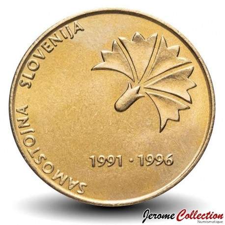 SLOVENIE - PIECE de 5 Tolarjev - 5 ans de l'indépendance - 1996 – Km32 – JeromeCollection