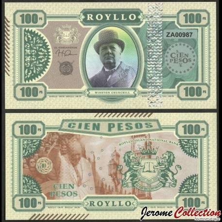ROYLLO ISLAND - Billet de 100 Pesos - Winston Churchill - 2018 – 0100 – JeromeCollection
