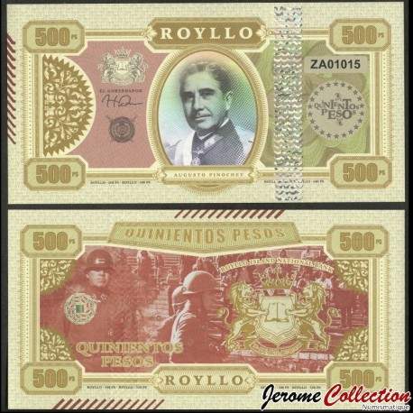 ROYLLO ISLAND - Billet de 500 Pesos - Augusto Pinochet - 2018 – 0500 – JeromeCollection