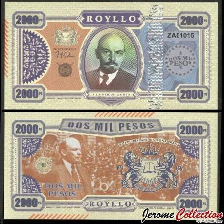 ROYLLO ISLAND - Billet de 2000 Pesos - Vladimir Ilitch Lénine - 2018 – 02000 – JeromeCollection