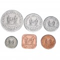 SURINAME - SET / LOT de 6 PIECES - 50 Centavos 1 5 10 25 100 250 Cent - 2009 / 2015 – Km11 12 13 14 23 24 –