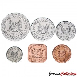 SURINAME - SET / LOT de 6 PIECES - 50 Centavos 1 5 10 25 100 250 Cent - 2009 / 2015