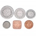 SURINAME - SET / LOT de 6 PIECES - 50 Centavos 1 5 10 25 100 250 Cent - 2009 / 2015 – Km11 12 13 14 23 24 –