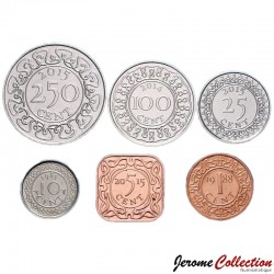 SURINAME - SET / LOT de 6 PIECES - 50 Centavos 1 5 10 25 100 250 Cent - 2009 / 2015