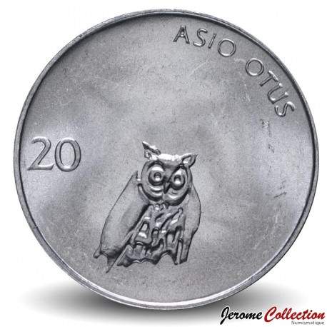 SLOVENIE - PIECE de 20 stotinov - Hibou - 1993 – Km8 – JeromeCollection