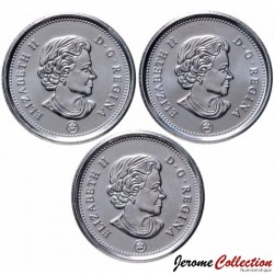 CANADA - SET / LOT de 3 PIECES de 10 CENTS - 100e anniversaire du Bluenose - 2021