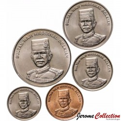 BRUNEI - SET / LOT de 5 PIECES de 1 5 10 20 50 Sen - 2005
