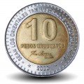 URUGUAY - PIECE de 10 Pesos - 150 Anniversaire de la mort d'Artigas - 2000 – Km121 – JeromeCollection