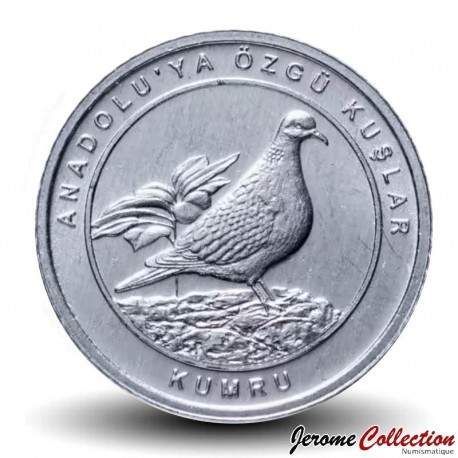 TURQUIE - PIECE de 1 Kuruş - Oiseaux d'Anatolie - Tourterelle turque / Kumru - 2020 – Km1462 – JeromeCollection