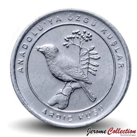 TURQUIE - PIECE de 1 Kuruş - Oiseaux d'Anatolie - Grive musicienne / Ardıç kuşu - 2020 – Km1465 – JeromeCollection