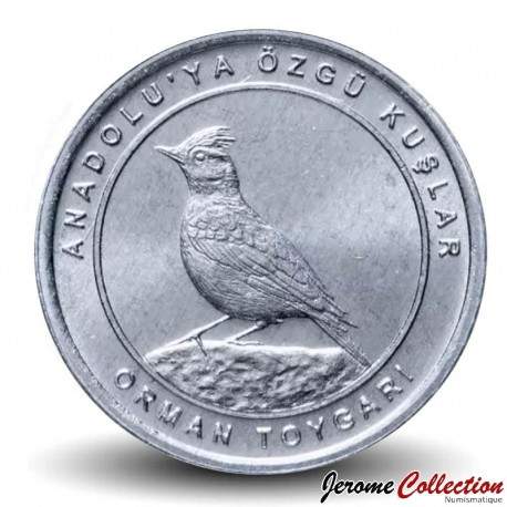 TURQUIE - PIECE de 1 Kuruş - Oiseaux d'Anatolie - Alouette / Orman toygarı - 2020 – Km1469 – JeromeCollection