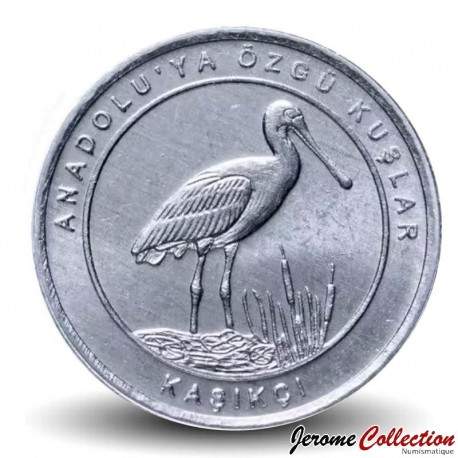 TURQUIE - PIECE de 1 Kuruş - Oiseaux d'Anatolie - Spatule / Kaşıkçı - 2020 – Km1466 – JeromeCollection
