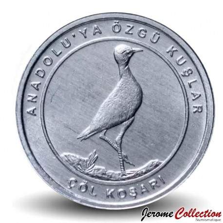 TURQUIE - PIECE de 1 Kuruş - Oiseaux d'Anatolie - Courvite isabelle / Çöl koşarı - 2020 – Km1461 – JeromeCollection