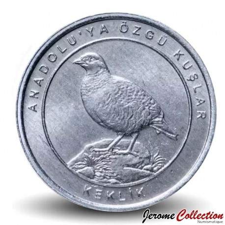 TURQUIE - PIECE de 1 Kuruş - Oiseaux d'Anatolie - Perdrix choukar / Keklik - 2020 – Km1460 – JeromeCollection