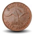 AUSTRALIE - PIECE de 1/2 Penny - Kangourou - 1963 – Km61 – JeromeCollection