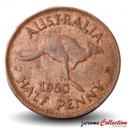 AUSTRALIE - PIECE de 1/2 Penny - Kangourou - 1960
