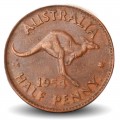 AUSTRALIE - PIECE de 1/2 Penny - Kangourou - 1954 – Km49 – JeromeCollection