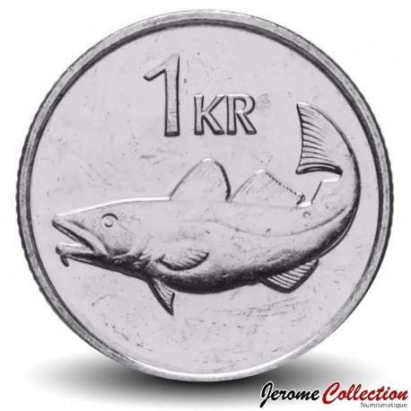 ISLANDE - PIECE de 1 Krona - Cabillaud - 2011 – Km27a – JeromeCollection