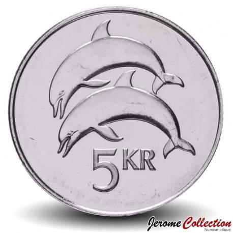 ISLANDE - PIECE de 5 Kronur - Dauphins - 2008 – Km28a – JeromeCollection
