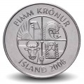 ISLANDE - PIECE de 5 Kronur - Dauphins - 2008 – Km28a – JeromeCollection