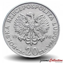 POLOGNE - PIECE de 20 ZLOTE - Marceli Nowotko - 1976