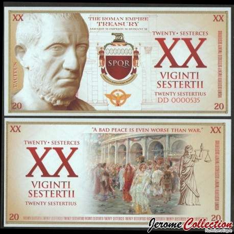 EMPIRE ROMAIN - Billet de 20 Sesterces - Tacite - 2018 – 0020 – JeromeCollection