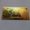 CHINE - Billet de 10 Yuan - Beijing jeux olympiques nid d'oiseau - Doré - 2008 – china10 - 24k – JeromeCollection