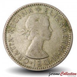 AUSTRALIE - PIECE de 1 Shilling (Argent) - Elizabeth II - Tête de bélier - 1953