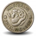 AUSTRALIE - PIECE de 1 Shilling (Argent) - Elizabeth II - Tête de bélier - 1953 – Km53 – JeromeCollection