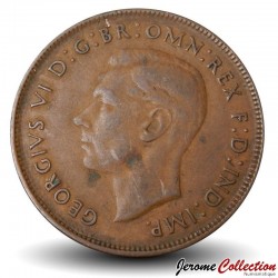 AUSTRALIE - PIECE de 1 Penny - George VI / Kangourou - (Melbourne) - 1948