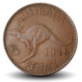 AUSTRALIE - PIECE de 1 Penny - George VI / Kangourou - (Melbourne) - 1948 – Km43 – JeromeCollection